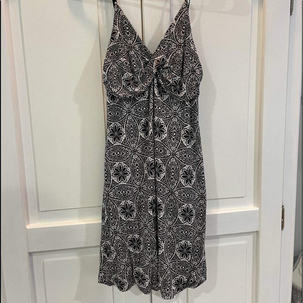 Black and white mini dress